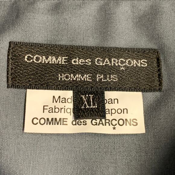 COMME des GARCONS HOMME PLUS Size XL Grey Cotton Longline Long Sleeve Shirt - Picture 5 of 7